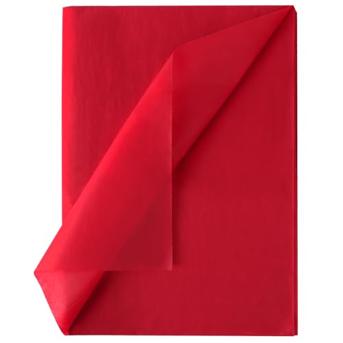 20 vellen rood weefsel papier 50 x 70cm Xmas weefsel papier kunstcadeauverpakking papier ambachten voor verjaardag kerst Valentijnsdag partij