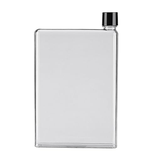 Flat Waterfles, Slim Waterfles voor handtas, Leak-Proof, Slim Handtas voor Outdoor Sport, Fitness, Camping, Wandelen, Fietsen, 350ml, Wit