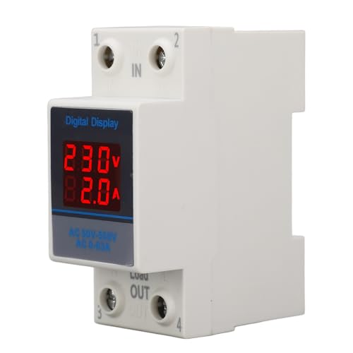 Vermogensvoltmeter Single Fase Ammeter Din Rail Dubbele Display Multimeter