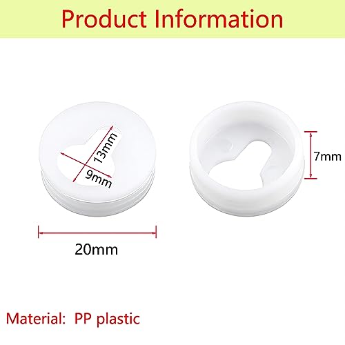 16 Stuks Ronde Keyhole Plank Hangers, Schroeft Plastic Keyhole Hangende Platen, Foto Frame Accessoires, Hangers voor Foto Frame Hangen