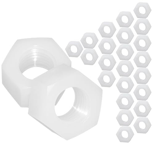 25 st M4 Nylon Hex Noten Witte Hex Noten Plastic Hex Noten voor Schroeven Bolts