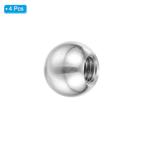 M5 x 10mm kogelmoeren 4st Vrouwelijke Thread 304 Roestvrij staal Ronde Blind Gat Schroefdop Hoes voor Verlichting Machines DIY Decoratie Zilver 3