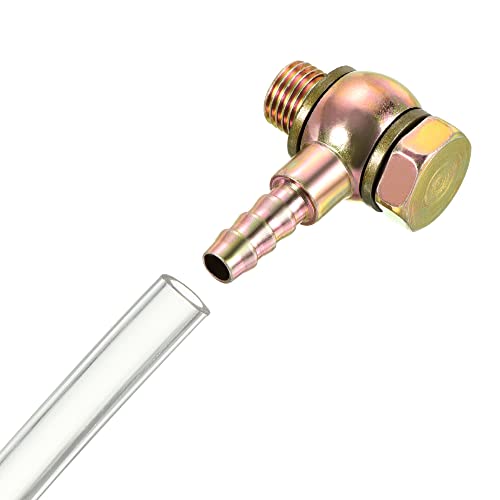 Slang Barb passen elleboog 8mm Barbed Wire M12x1.25 Man Wire, Carbon Steel Pipe Adapter Connector voor Air Water Fuel Oil, Goud 5