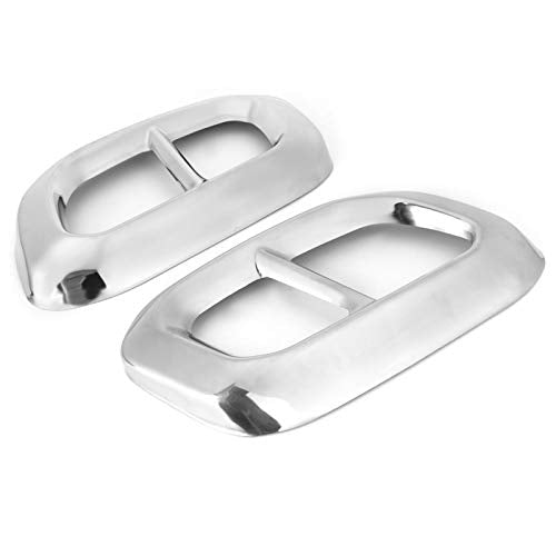 2Scs stalen uitlaatbuis Cover Trims Premium Pipe Uitlaatdelen Cover Rear Bumper Cilinder Decorate Cover voor Mercedes- GLC GLE GLS W167 X253 X167 2020, Zilver - Yuecoom 4