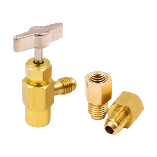R134a zelfafdichting kan tappen met 1/4' SAE female en 1/2' mannelijke adapter kan fles afvoer koelvloeistof opening klep voor airconditioner spruitstuk