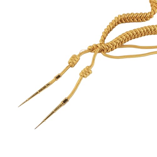 Gold Epaulettes Aiguillette Gevlochten schouder koord Badge voor Uniform Cosplay kostuum DIY Kleding Decoratie Accessoires Goud 3