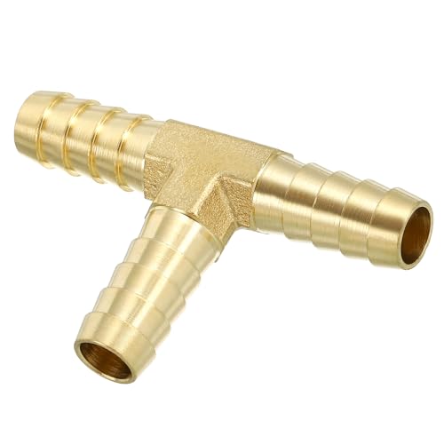 3/8" Barb Tee Fitting, 3 Way Unie T-vormige messing slang Barbed Wire Fittings Kruispunt voor water brandstofluchtolie gas