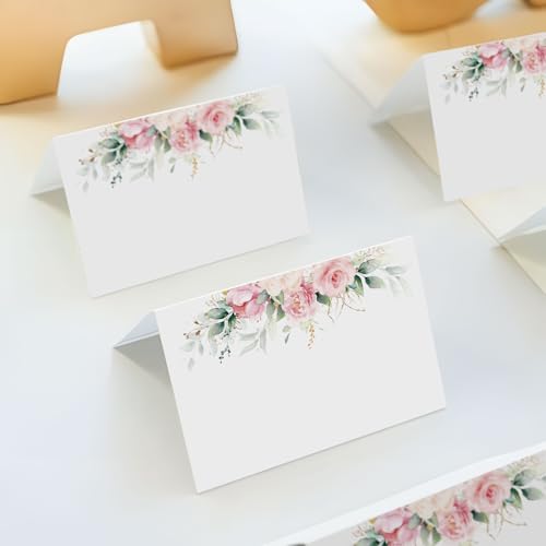 50 stuks bruiloft Place kaarten bloem tafel zitten kaarten papier tented bruiloft naam kaarten voor tafel instelling verjaardag diner partij 3