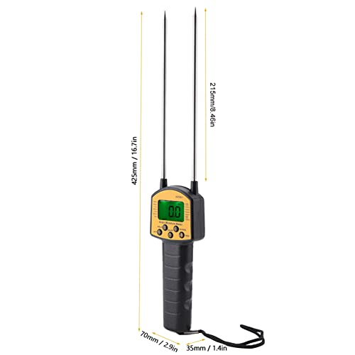 Draagbare Hay Moisture Meter, Digitale Lcd Grain Moisture Meter voor Tarwemaïs Rice Peanut Soja