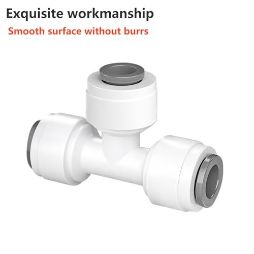 1Stuks Tee-Type Quick Connect, 3/8" Pushfit fittingen, 3 Way Water Purifier Quick Connector voor RO Water System 5