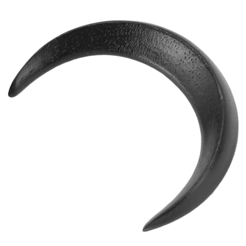 Maan haarvork, prachtige houten maan haar Stick houten maan haarspeld voor vrouwen Decoratieve gesneden haarclip Alle bijpassende haarspeld voor dagelijks reizen partij S grootte(BLACK) 3