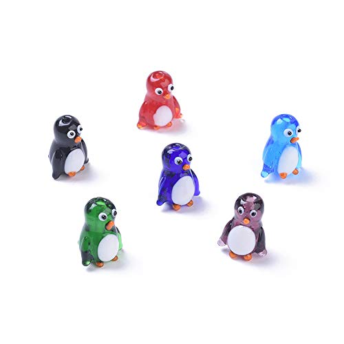 10 st. 3D Penguin kralen Handgemaakt Lampwerk Kralen Leuke cartoon Spacer Losse kralen voor sieraden maken Keychain DIY Holiday Decoratie Embellishment Crafts Hole: 1.8mm
