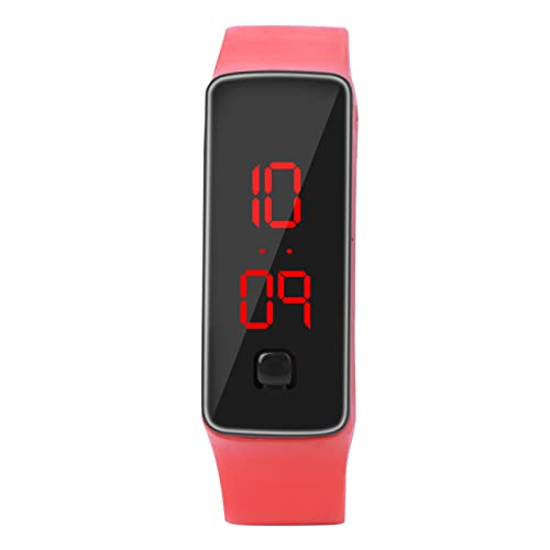 Waterdichte LED Polshorloge, LED Watch Sport Siliconen Band Digital 12 uur Dial Electronic Display Horloge horloge, Smart Polsband Outdoor Sport Horloge sluiting voor kinderen vrouwen(rood) 5
