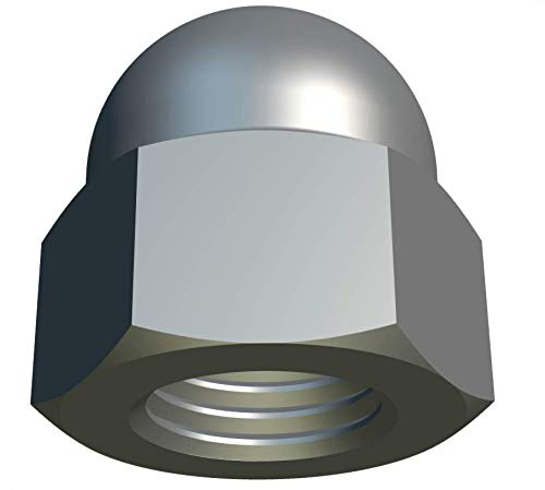 M12 Dome Hex Cap Noten Hex Cap Noten (Set van 5) Cover Caps Schroeven Roestvrij staal voor Schroeven / Bollen - Beschermende Pet Nut Gecertificeerde Standaard DIN 1587 Acorn Nut (12mm) 5