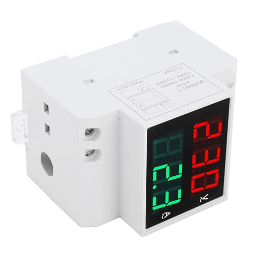 AC Din Rail Meter Enkele fase Dubbele LED Display Voltmeter Ammeter Spanning Stroommeter AC80-300V 0,1-99.9A AC DIN Rail 3