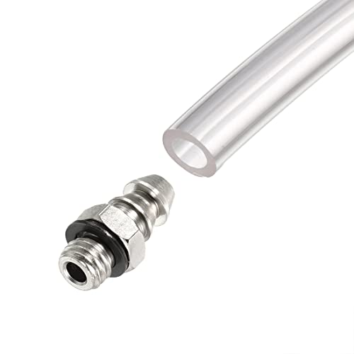 Slang Barb Montage Straight 5mm Barbed Wire M5x0,8 Mannelijke draad, 2 verpakkingen gegalvaniseerd Koperen Mini Pipe Connector, Zilver 5