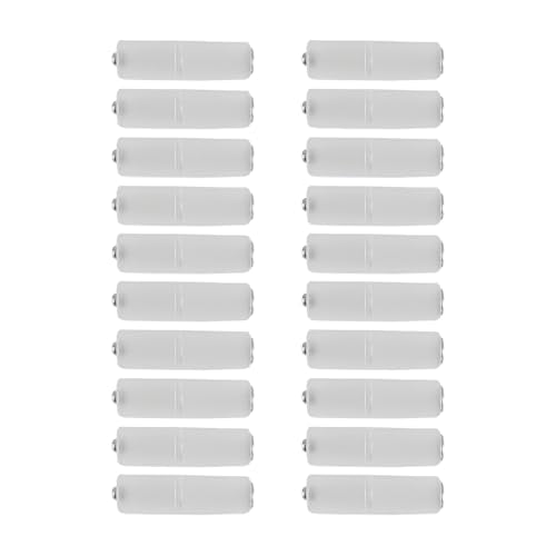 20 st Batterijadapter Converter voor AAA naar AA Batterijen, Transparante Behuizing, Houder met metalen contacten op de bodem