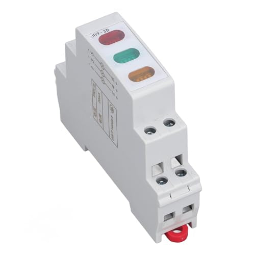 Lichtindicator voor DIN-rail, roodgeelgroen LED-indicator voor wisselstroomcircuits 50 Hz 60 Hz, lichtindicator voor LED-lichtrail voor magnetische startbeveiliging 3