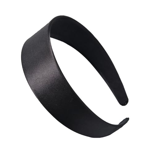 Brede zwarte haarband voor vrouwen, Classic Basic Black Band, Hair Band voor vrouwen, Non-Slip Hard Vintage Fashion Hair Band Stof Haarband Minimalistisch voor elke gelegenheid