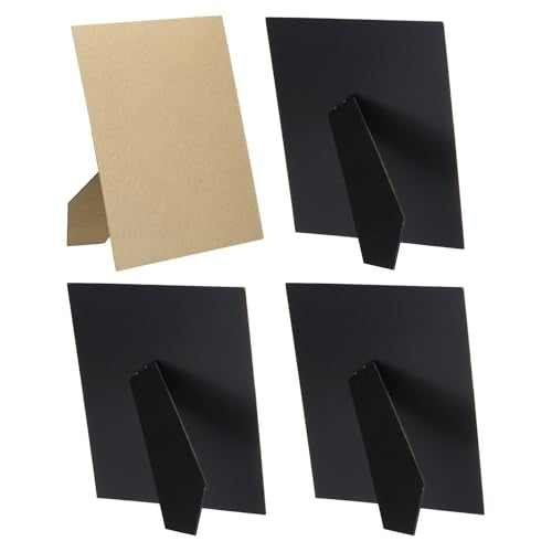 4 stuks Ezel Terug voor fotolijst, 20x25cm Vervangende fotolijst Easel Terug DIY Fotobord voor fotolijsten tegels, zwart