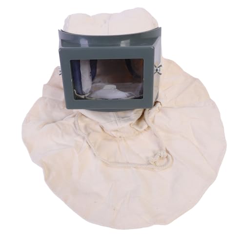 Sandblast Cap Cap, Leak-proof, Duidelijke Zichtbaarheid Zandstralen helm met elastische Neckerchief, Ventilatiegaten, Geschikt voor het polijsten, Schilderen, Schuren