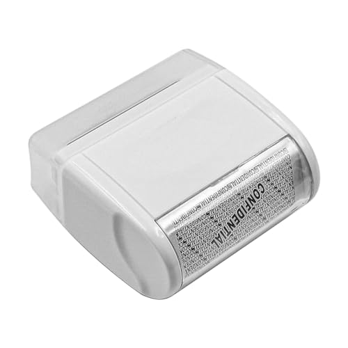 Vertrouwelijke Roller Stempel Wide Rolling Security Stempel Veilige Vertrouwelijke ID Blackout Beveiliging Identiteit diefstal Rolling Data Defender Inclusief 3 Pack Refills, Adres Blok 4