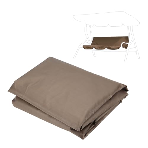 Waterproof Polyester Taffeta Outdoor Garden Courtyard Swing Chair Hangmat Kussen Hoes voor Drie Seater, Patio Beschermer Vervanging Stof,150x50x10cm(Brown)