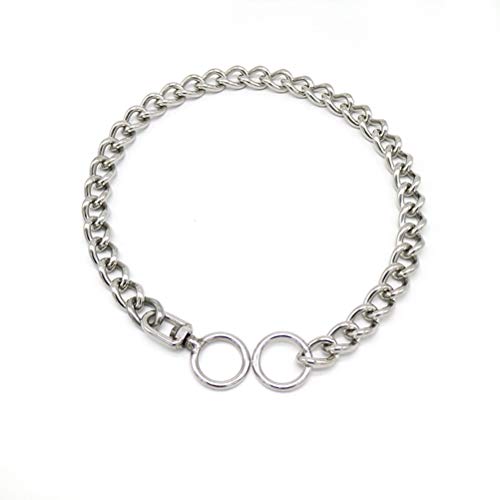 Metalen Hondenhalsband, Hondenhalsband, Hondenhalsband, Roestvrij staal Training Hangs, Sterke Roestvrij stalen metalen schakels, Slip kettinghalsband 3
