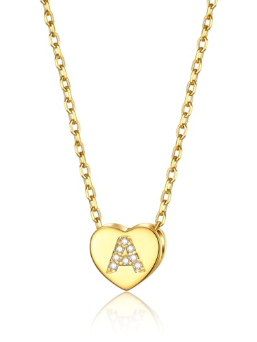 Juwelen Heart Ketting Vrouwen ketting Een Meisje ketting Koper Rolo ketting 1.4mm Breed Lagen Ketting 41cm Choker Naam Ketting Gouden sieraden