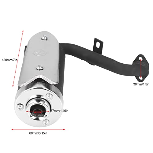 Scooter uitlaatbuis, metaallegering Motor uitlaat Muffler vervanging voor Quad ATV Mini Pocket Bikes Uitlaatpijpen 4