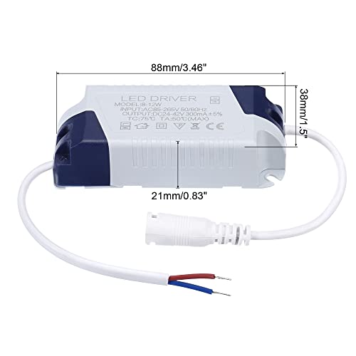 8-12W 300mA LED Drive, AC 85-265V uitgang 24-42V DC Vrouwelijke Constante Connector Huidige roodheid Transformer Externe Transformer Voeding LED plafondlamp