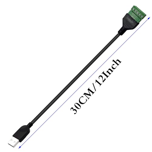 2 stuks USB Een Terminal Plug, Man Kabel, Plug naar 5 Pin Terminal Blok Kabel Solder Gratis Schroef Terminal Blok 3