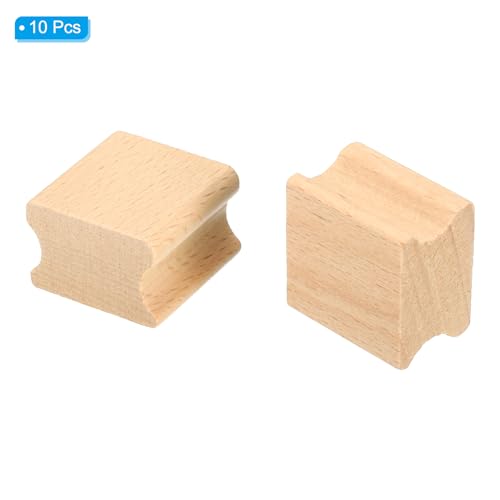 30 x 30mm Blanco Houten Rubber Stamp Ondersteuningen, 10 stuks Houten Rubber Stamp Handvat Hard houten blokken voor het stampen maken DIY Craft Style 2, Bruin 3