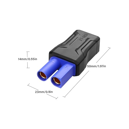 2 Pack EC5 to XT60 Connector Adapter Draadloos voor RC FPV Drone auto Lipo Batterij Charger ESC (EC5 Vrouw tot XT60 man) 5