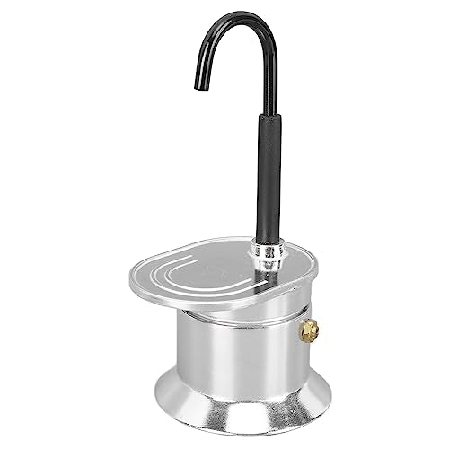 Moka Single Spout Pot, Moka Koffiezetapparaat, Stofop Koffiezetapparaat, Single Tube Moka Pot, 1 Cup 50ml Aluminium Legering Spuit kookplaat Italiaanse koffiezetapparaat, voor Outdoor