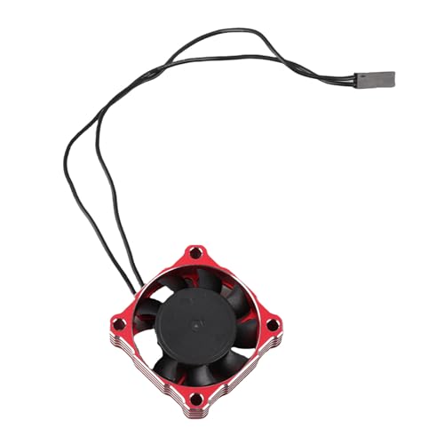 RC Koelventilator, High Speed Elektrische Motor Koelventilator 40x40mm 16000RPM 5V-9V Compatibel met 1/10 1/8 1/12 RC ESC Motoren(Rood) 5