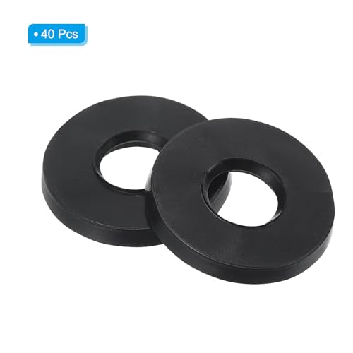 M8 Rubber Afdichtingen Rubber Afdichting Ronde 40st 8mm ID 21mm OD 2mm Dikke Flat Wasmachines Set Afdichting Rubber voor Faucet Tube Bevestiging Schroef Zwart 3