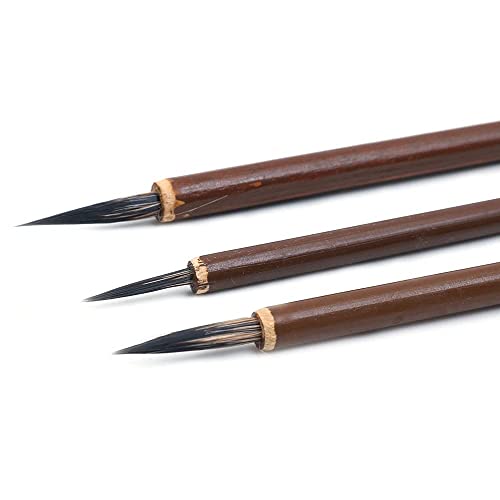 3Pcs Chinese kalligrafie borstel Schrijven Brush Kanji Sumi tekening aquarel penseel 3