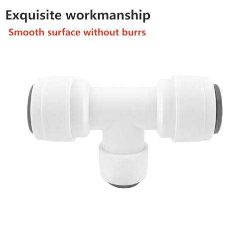 1Stuks T-type Quick Connect, 3/8 Inch tot 1/4 Inch T Vormreductie waterlijn passen, voor het drinken van fonteinen, filters 5