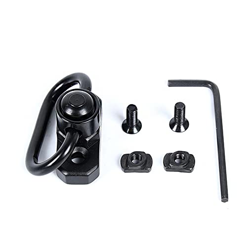 QD Sling Swivel Mount 1.25 Inch Quick Afneembare Kit met Quick Detach Drukknop, Sling Mount Adapter en 360° Rotatie Sling Swivel Base, voor Rail HandGuard 3