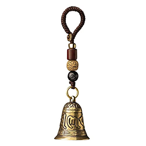 Hanging Bell, Feng Shui Bell, Metal Antiek Style Bell Decor, Exquise Carving Decoratieve Bell Lucky Bell voor Bag Keychain Rugzak