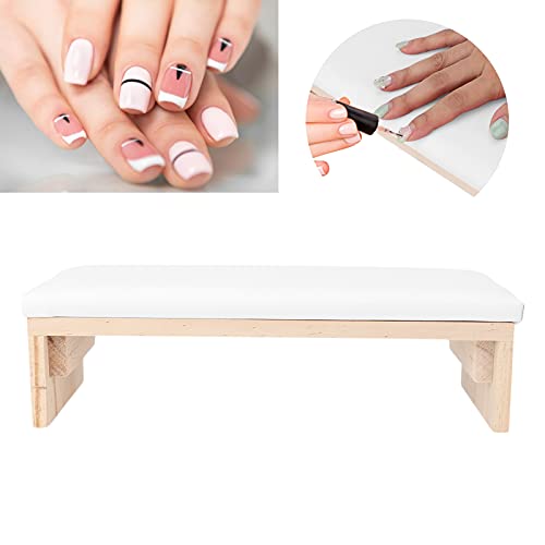 Nagel hand rust, professionele Nagel kunst handkussen zachte PU lederen Nagel armsteun Kussen Manicure hand rust voor Nagels Salon en thuisgebruik(White)