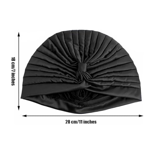 2 stuks Chemosleep Turban,Headwear Headwear,Elastische hoofddoek Soft Pre-Tied Cross Knot Headwear Hat Volledige Headwear Skull Caps Stretch Zachte Slaapmuts voor