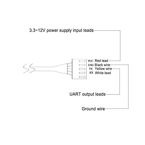 Vloeibaar niveau sensor met ultrasone vloeistofniveau, touchless, seriële interface UART 3.3~12V, vloeistofniveau sensor XKC-DS1603L.V1 3