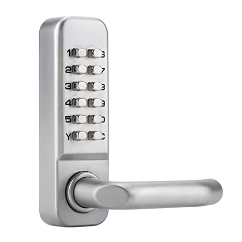 Waterdichte sleutelloze deur slot, mechanische code slot, 1-11 digit code combinaties, wachtwoord voor 30-60 mm deurdikte, met handvat en mortise slot, zinklegering