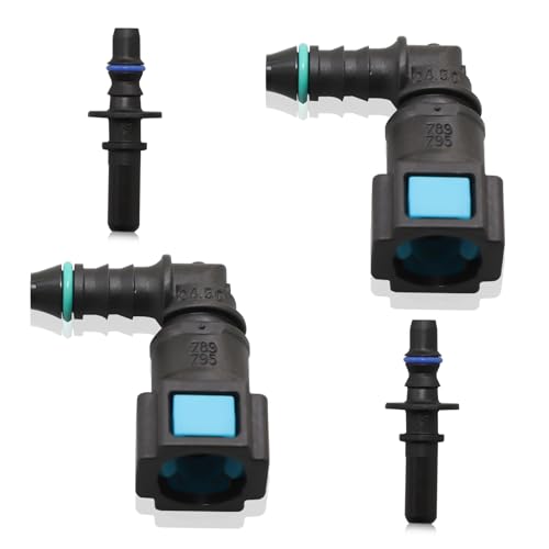 Auto brandstofslang Connector,Gasoline slang passen,Fuel Line Connector,Snel Release Vrouwelijke Connector,90 Degree Fast Connector, Plastic 7.89-ID6.2 Stukken