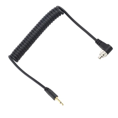 Flash Synchroniseren Cord 2.5mm naar mannelijke Flash Pc Synchroniseren Kabel Cord met schroef slot Uitgebreide Coiled Wire 4