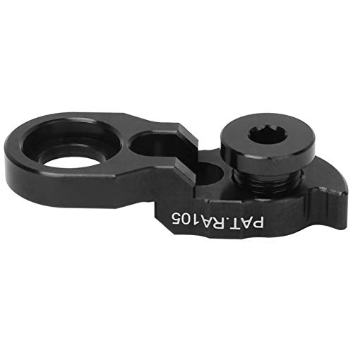 RISICO Fiets Derailleur Hanger uitbreiding Bike Frame Tail Hook Extender voor 34T-52T (zwart)