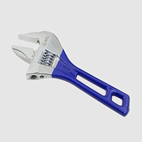 Gereedschap verstelbare sleutel 4" 115MM lichtgewicht sleutel Compacte zachte Grip Brede Jaw Handgereedschap Blue Short(Jaw breedte Capaciteit: 24MM)