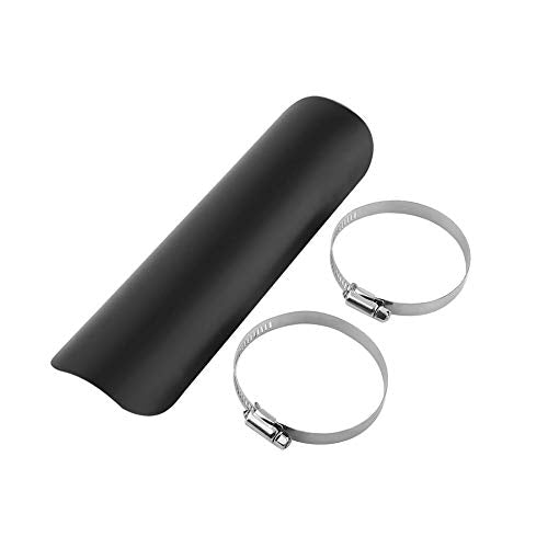 Motorfiets hitteschild Universele motorfiets uitlaatbuis hitteschild uitlaat Staight Cover(zwart)